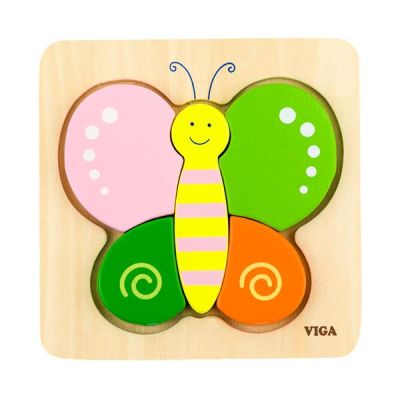 Дерев&#039;яний міні-пазл Viga Toys Метелик (50170)