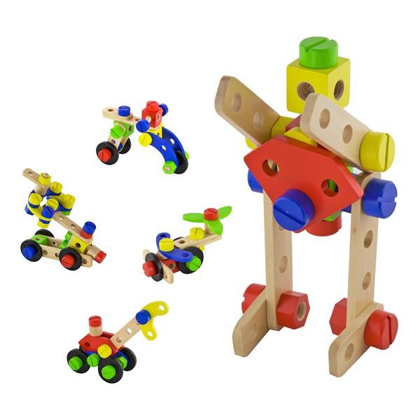 Дерев'яний конструктор Viga Toys 48 деталей (50383) 50383 50383