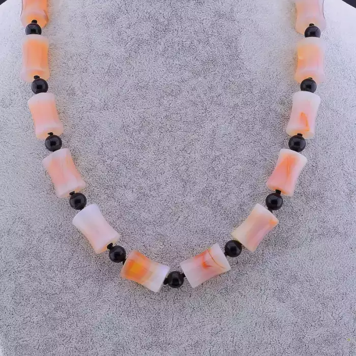 🏷️️ Намисто Сердолік, Агат 60 см ss_80692