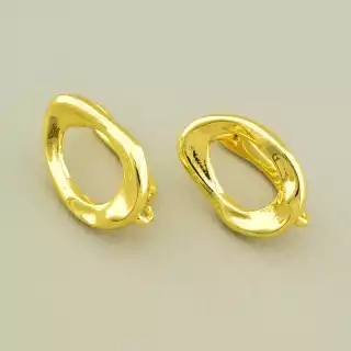 Швензи Пара 17х12мм. (позолота 18к лимонна) англійська застібка