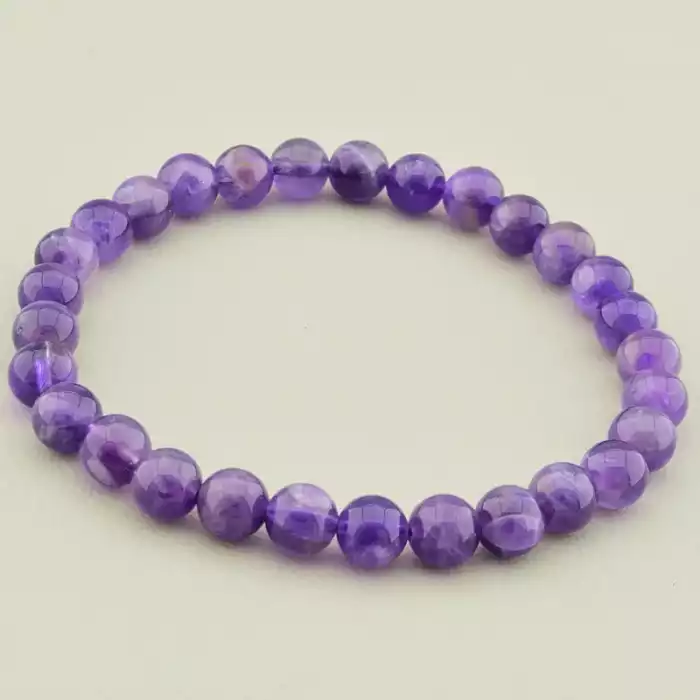 🏷️️ Браслет на резинці Аметист 18 см ss_105868