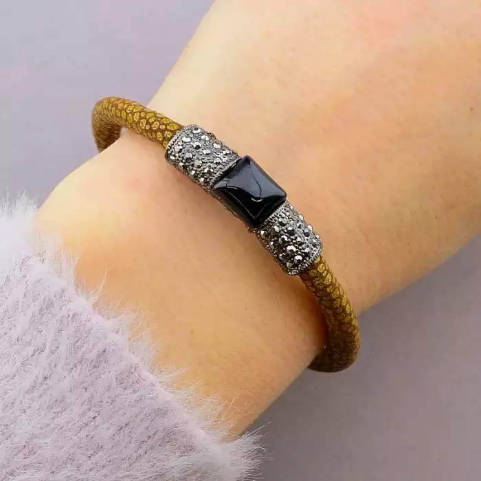 🏷️️ Браслет з магнітною застібкою Сrystal 17 см ss_10648