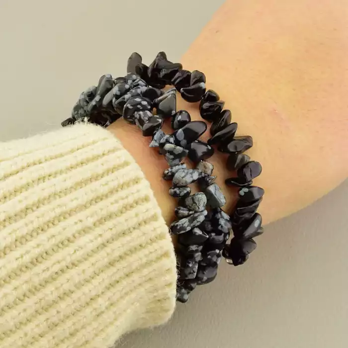🏷️️ Браслет Обсідіан 17 см ss_105968