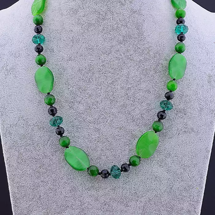 🏷️️ Намисто Котяче око, Чеський кришталь 61 см ss_82020