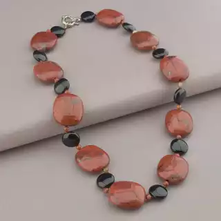 Намисто Яшма, Агат 52 см.
