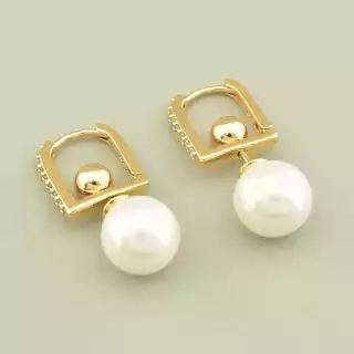 Сережки шарики кільця Xuping Майорка (позолота 18к)