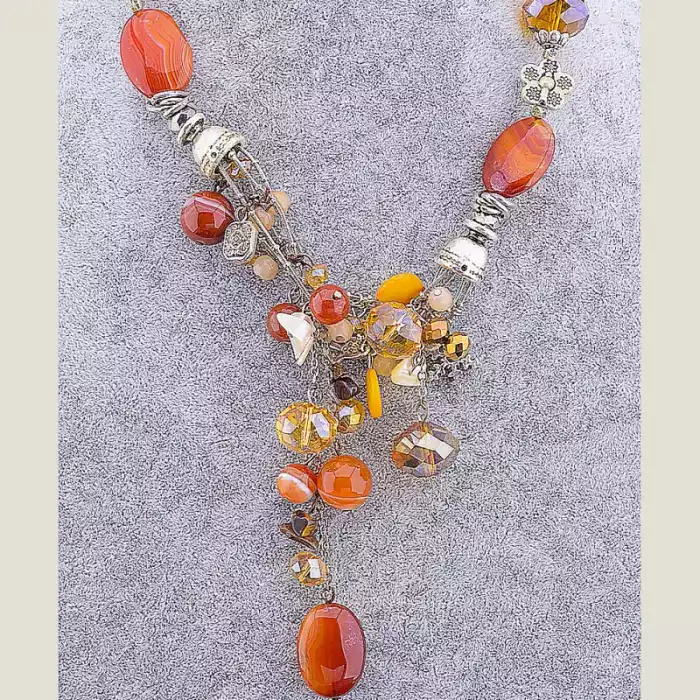 🏷️️ Намисто Сердолік 48 см ss_12426