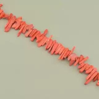 Намистини Корал 40 см. на нитці (натуральне каміння, без застібки)