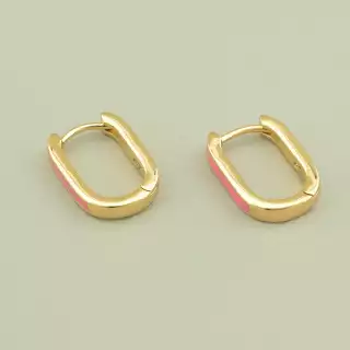 Сережки кільця Xuping Емаль (позолота 18к)