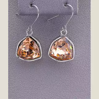 Сережки петельки Juleeze Фіаніт (родій)