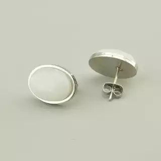 Сережки пусети Рожевий кварц