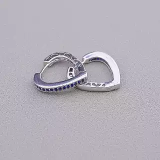 Сережки кільця (конго) Фіаніт Xuping (родій)