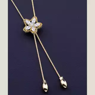 Підвіска квітка Xuping Фіаніт 50 см (позолота 18к)