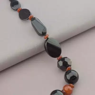 🏷️️ Намисто Агат, Сердолік 63 см. F-92710