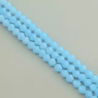 Намистини Чеський кришталь 26 см. 6 мм. (без застібки) на нитці