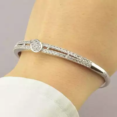 🏷️️ Браслет шарнірний Xuping (родій) F-76253