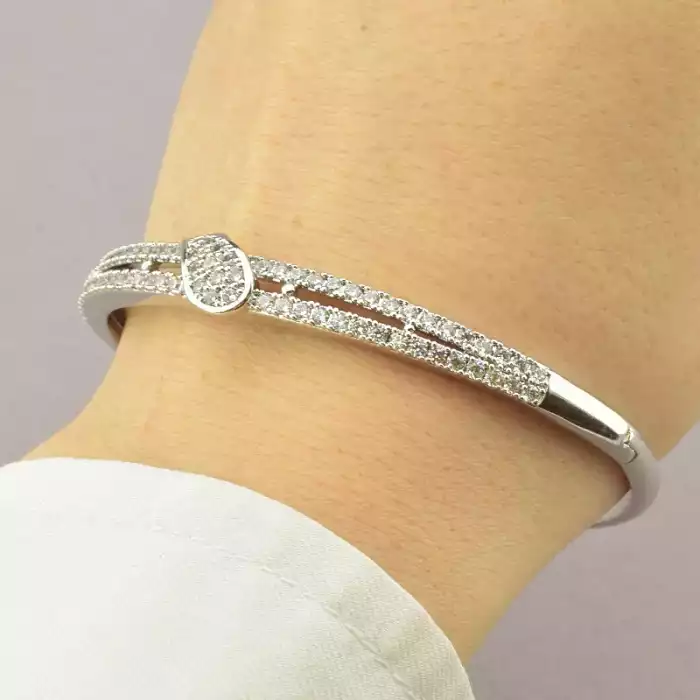 🏷️️ Браслет шарнірний Xuping (родій) ss_76253