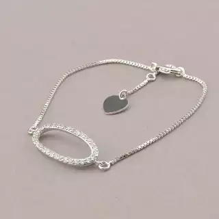 Браслет з карабіном Xuping (родій)