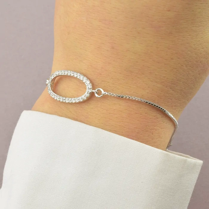 🏷️️ Браслет з карабіном Xuping (родій) ss_53695