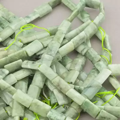 🏷️️ Намистини Жадеїт 39 см. на нитці (натуральне каміння, без застібки) F-94229