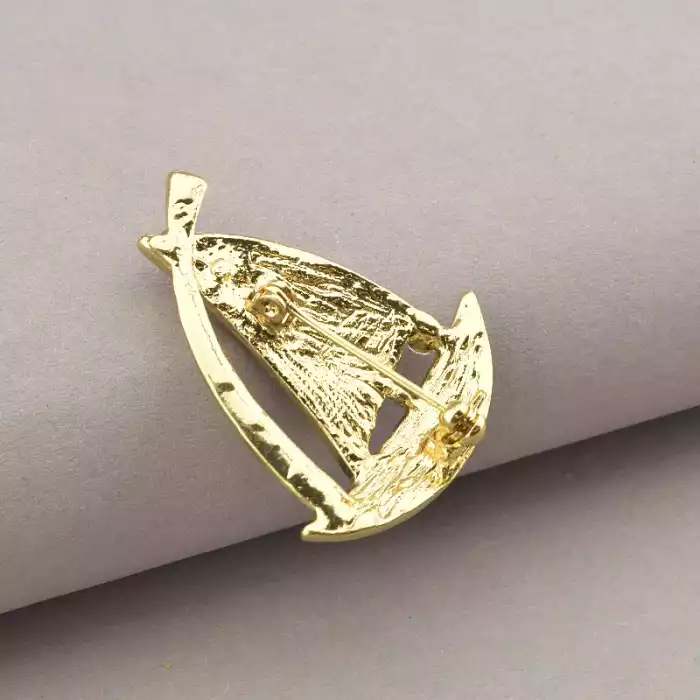 🏷️️ Брошка корабель емаль 40х32 мм ss_77139