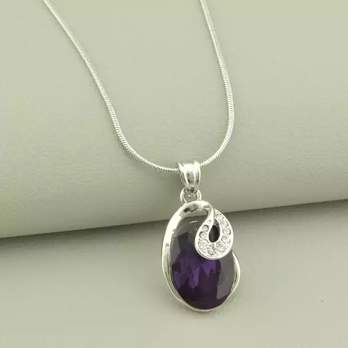 🏷️️ Підвіска + Сережки Фіаніт 46 см. ss_102876