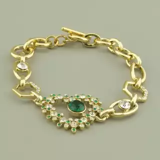 Браслет петля Abella Фіаніт 19 см. (позолота 18к)