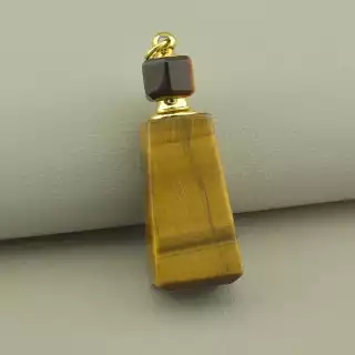 Кулон пляшечка Тигрове око 50x16мм.