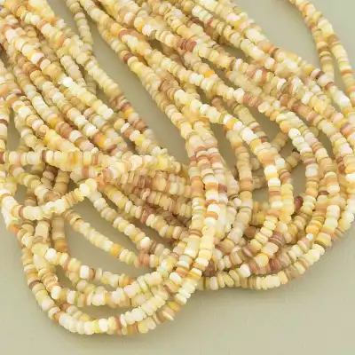 🏷️️ Намистини Перламутр 38 см. на нитці (натуральне каміння, без застібки) F-103292