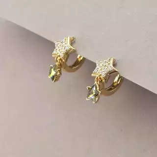 Сережки зірки кільця Swarovski Xuping (позолота 18к)