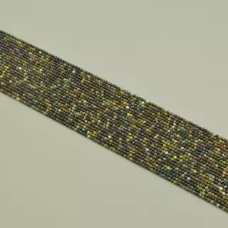 Намистини Хрізокола, Бірюза 37 см. 2мм. на нитці (натуральне каміння, без застібки)