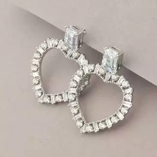 Сережки пусети Xuping Фіаніт (родій)