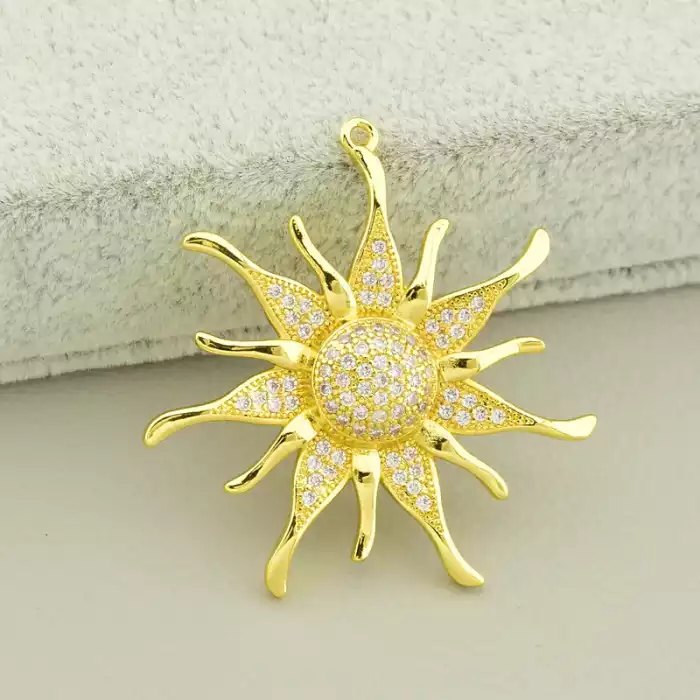 🏷️️ Кулон Фіаніт 35х30мм. (позолота 18к лимонна) F-105465