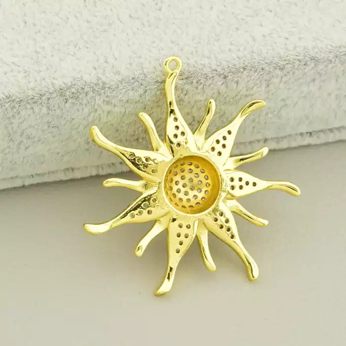 🏷️️ Кулон Фіаніт 35х30мм. (позолота 18к лимонна) F-105465