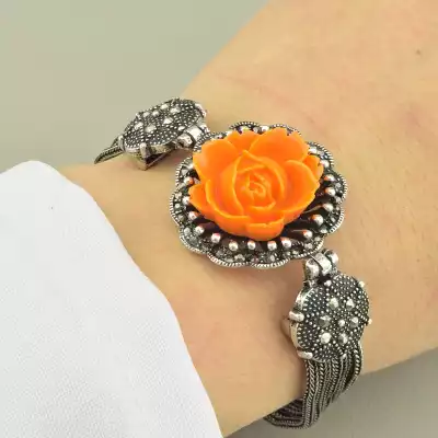 🏷️️ Браслет складний Полімерна глина, Сrystal 18 см. F-98269