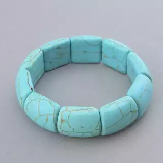 Браслет на резинці Бірюза 18 см