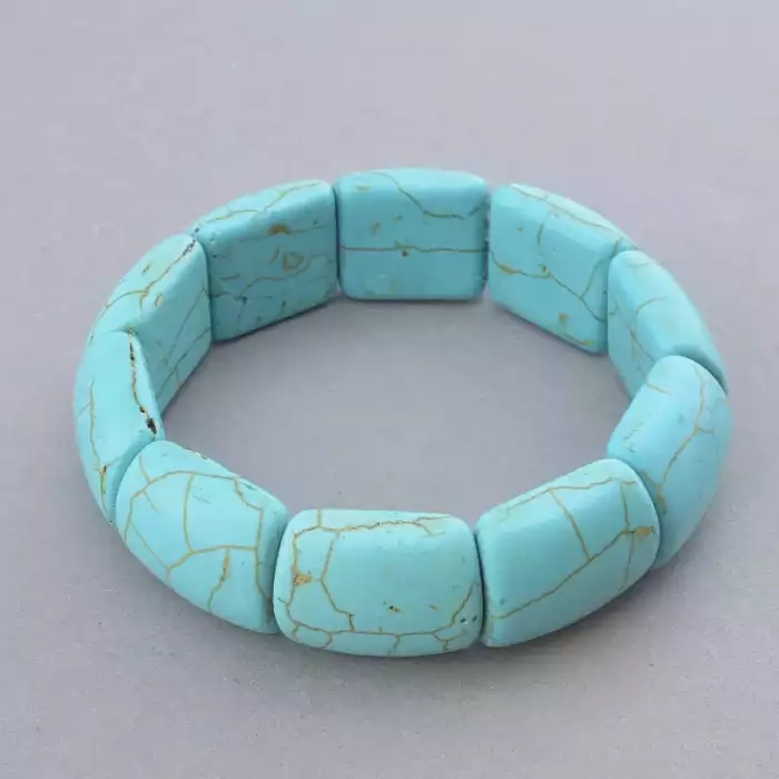 🏷️️ Браслет на резинці Бірюза 18 см F-106174