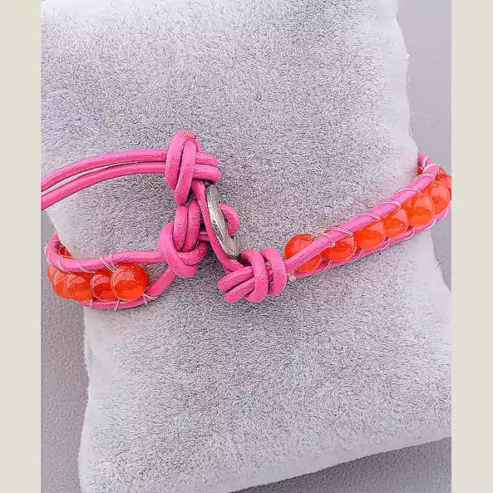 🏷️️ Браслет Агат 19 см шкіра ss_11759