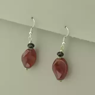 Сережки петля Агат