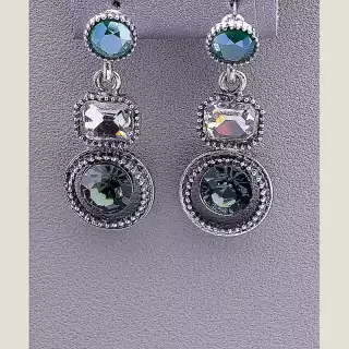 Сережки пусети Juleeze Фіаніт (родій)