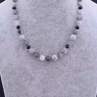 🏷️️ Намисто Волосатик, Чеський кришталь 48 см F-82770