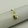🏷️️ Кулон замок серце Xuping Фіаніт (позолота 18к лимонна) F-93651