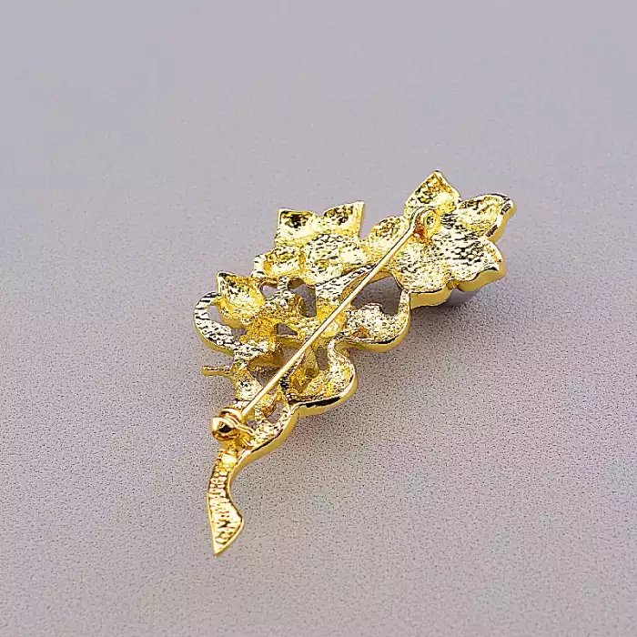 🏷️️ Брошка голка дерево Майорка (позолота, родій) ss_85933