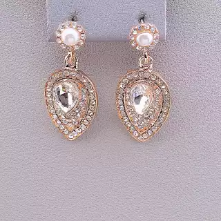 Сережки Фіаніт (позолота 18к)