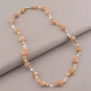 Намисто Сонячний камінь срібло (925 проба) 49 см.