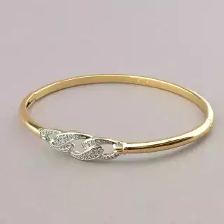 Браслет шарнірний Xuping Фіаніт 18 см (позолота/родій)