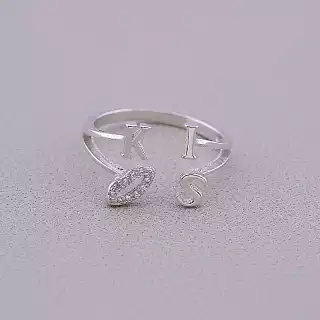 Каблучка роз'ємна kiss FJ Сrystal