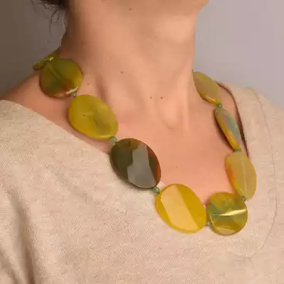 🏷️️ Намисто Агат 52 см F-78798