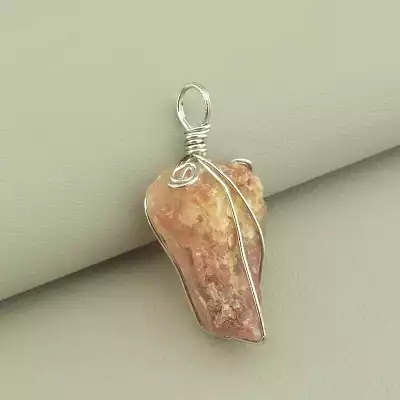 🏷️️ Кулон Кварц у дроті 45х20мм. F-103497