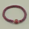 🏷️️ Браслет резинка Гранат, Сердолік 18 см. F-103600